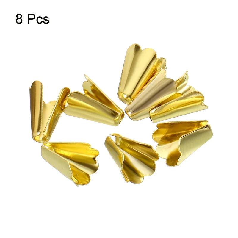 Pull Cord Tassels Window Blind Extender Chain Drop Knobs Round Pull Ends Gold Tone, for Curtain Blinds Shades Light Ceiling Fan Pull Switch, Pack of 8