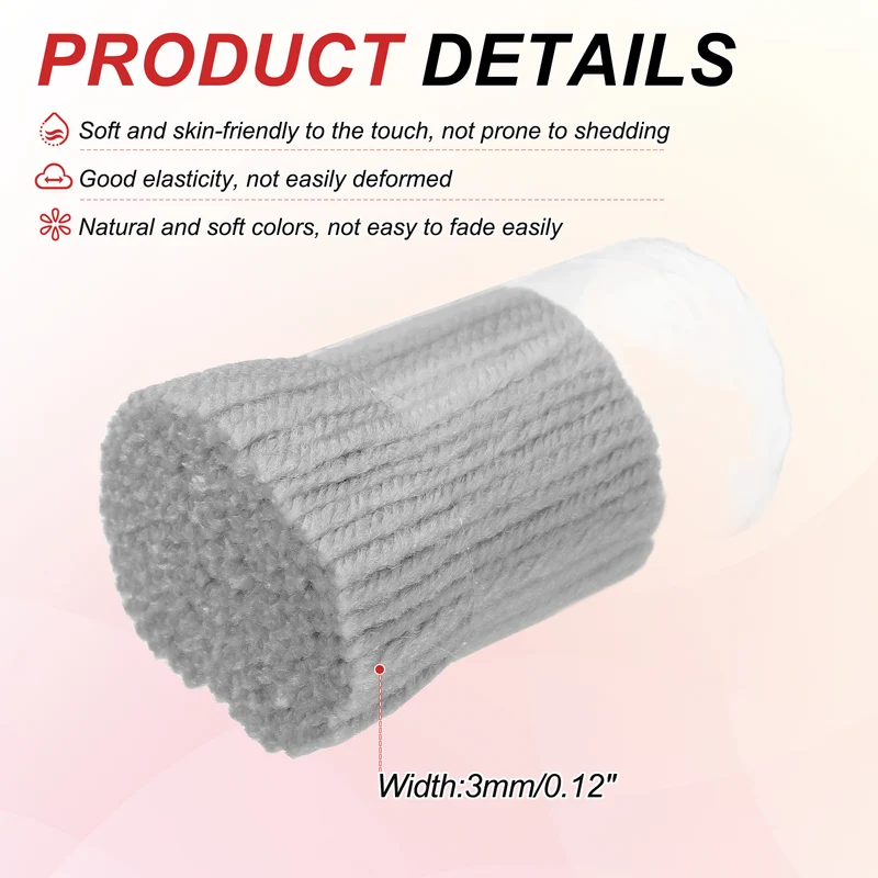 15 Rolls Latch Hook Yarn, 3mm Silver Latch Hook Kit Yarn Precut Hook Rugs Making