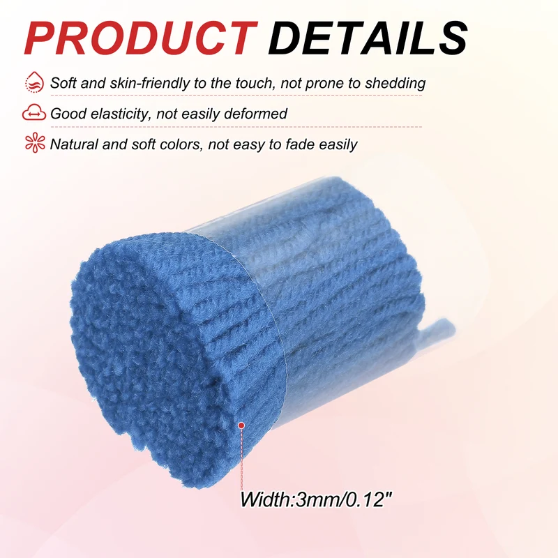 15 Rolls Latch Hook Yarn, 3mm Blue Latch Hook Kit Yarn Precut Hook Rugs Making
