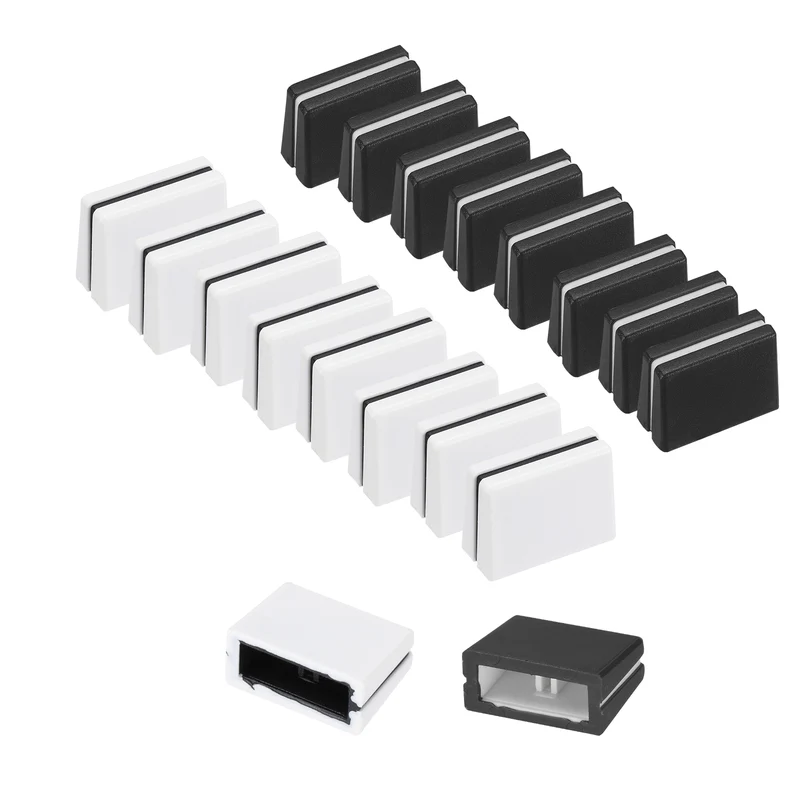 20Pcs Mixer Slider Fader Caps Universal Fader Knobs, Black/White