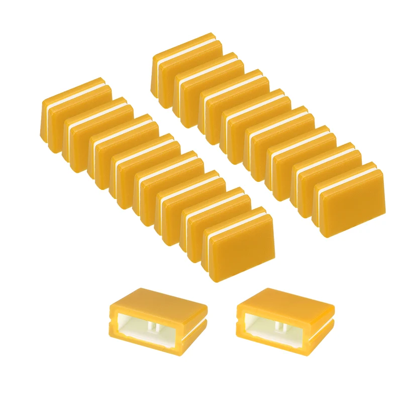 20Pcs Mixer Slider Fader Caps Universal Fader Knobs, Yellow