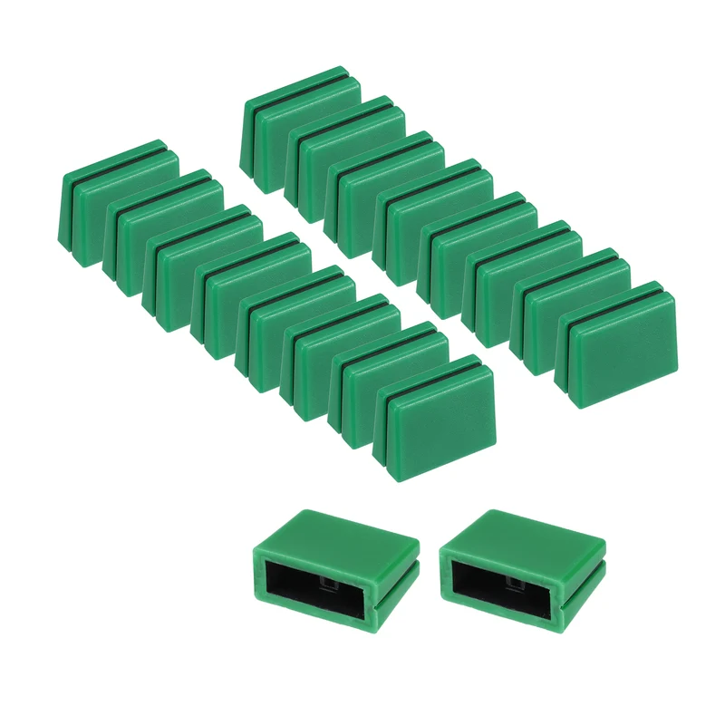 20Pcs Mixer Slider Fader Caps Universal Fader Knobs, Green/Black