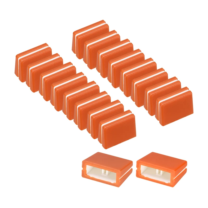 20Pcs Mixer Slider Fader Caps Universal Fader Knobs, Orange