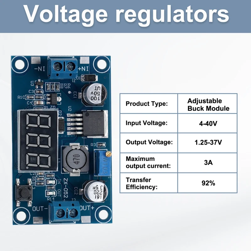 LM 2596 Voltage Down Power Module with LED Display Voltmeter