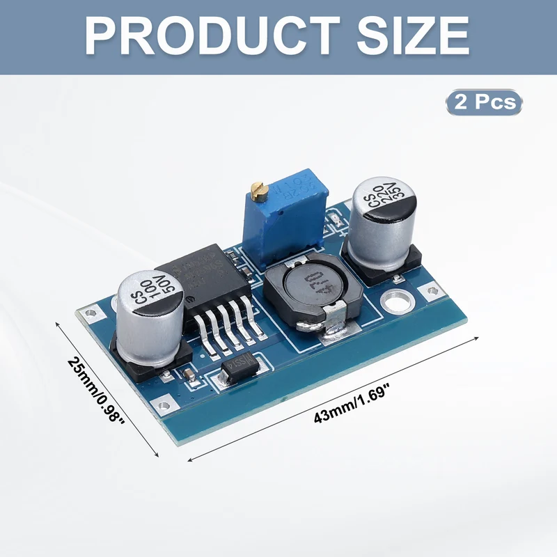 DC-DC Buck Converter Voltage Down Power Module LM 2596 4-40V to 1.25-37V 2Pcs