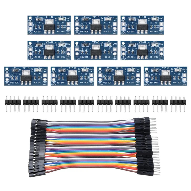 DC-DC Buck Converter Voltage Down Power Module AMS-1117 4.75-12V to 3.3V 10Pcs