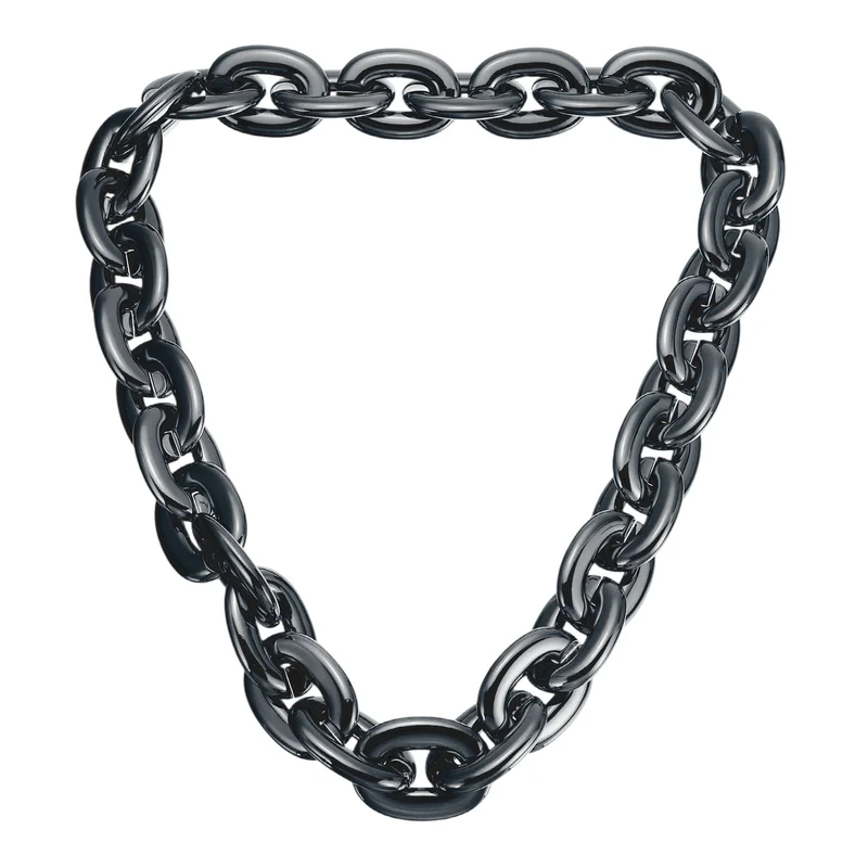 Plastic Hip Hop Chain Necklace 90cm 35" Men's Chunky Chain Black