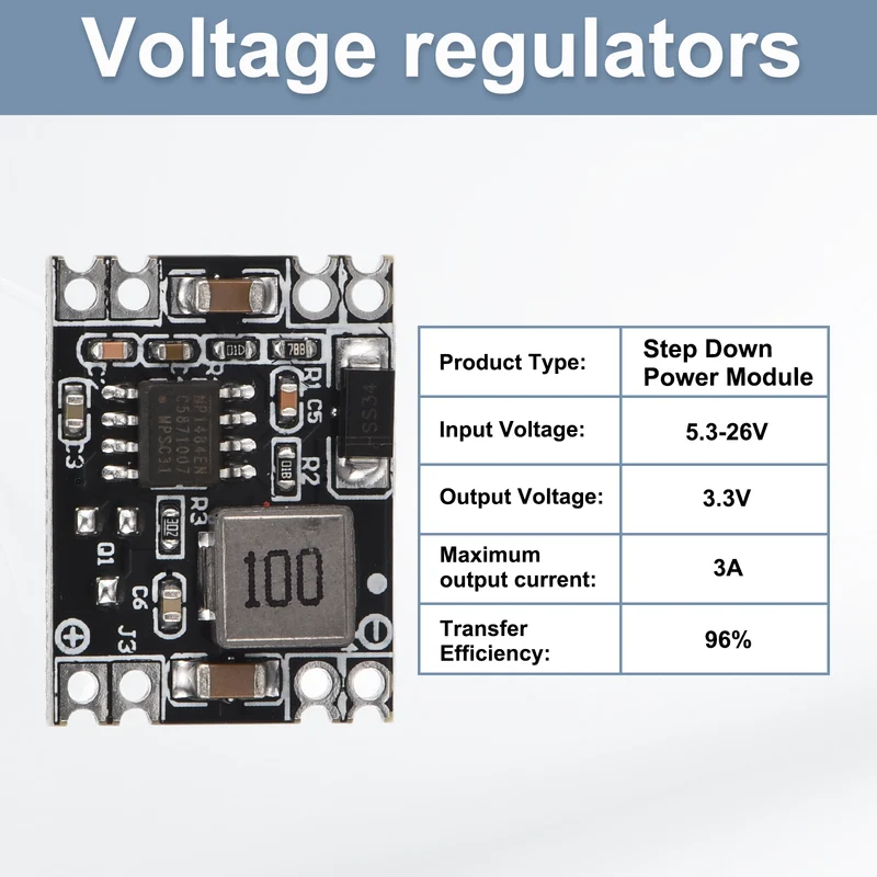 Buck Converter Step Down Power Module MP/1584EN 5.3-26V to 3.3V 3A 5 Pcs