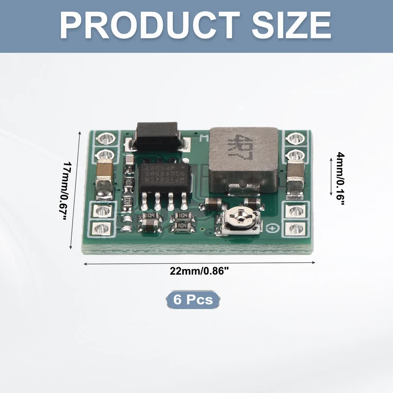 Buck Converter Step Down Power Module MP/1584EN 4.5-28V to 0.8-20V 3A 6 Pcs