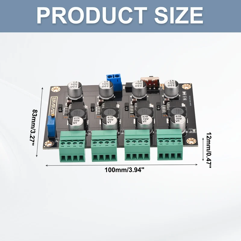 DC-DC Buck Converter Voltage Regulator Adjustable Buck Module LM 2596-4 5-40V to Adjustable 3.3V/5V/12V/AFJ 3A 1 Pcs