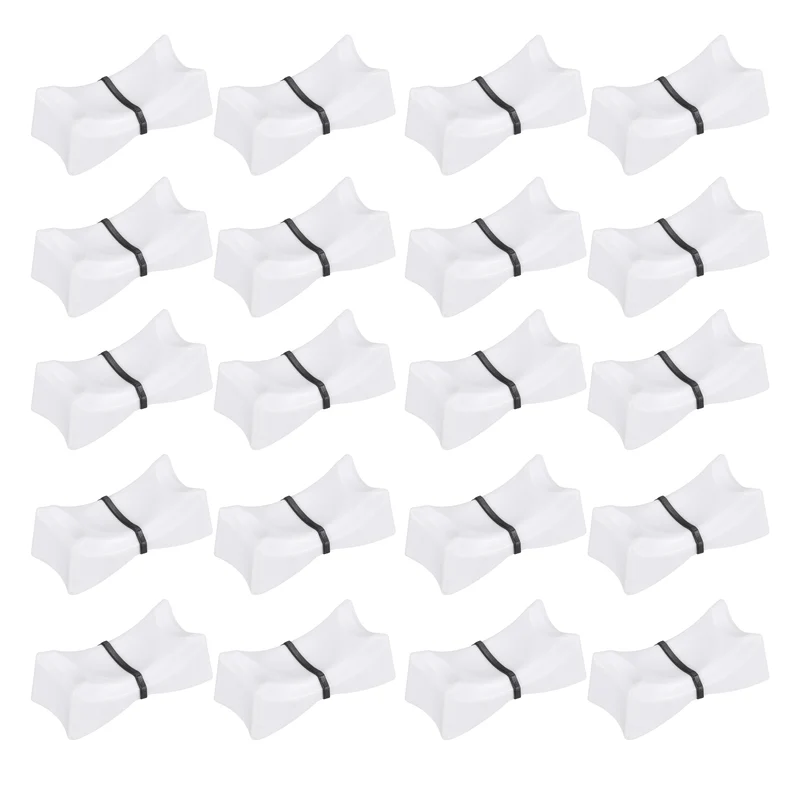 20Pcs Mixer Slider Fader Knobs Potentiometer Caps Fit Hole 1x8mm White Black