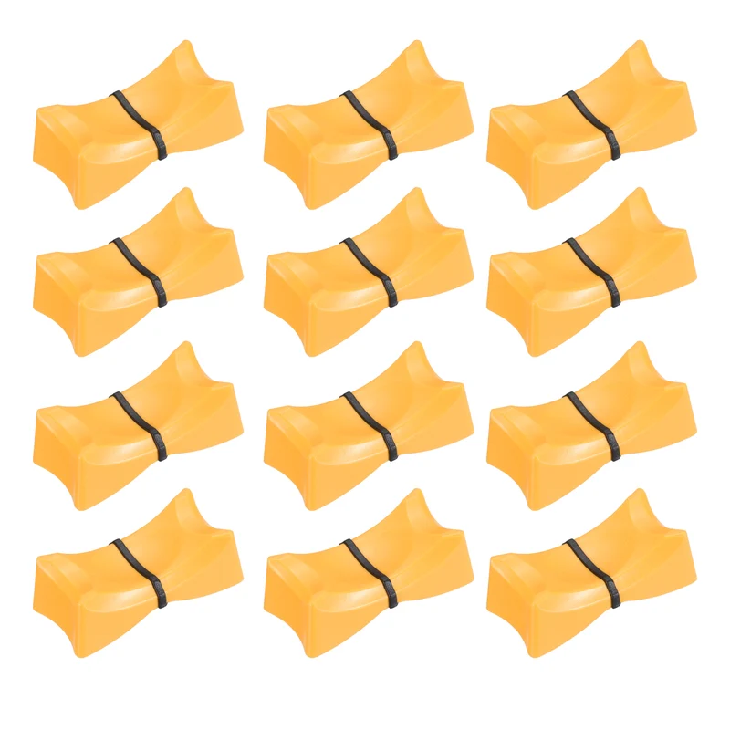 12Pcs Mixer Slider Fader Knobs Potentiometer Caps Fit Hole 1x8mm Yellow Black