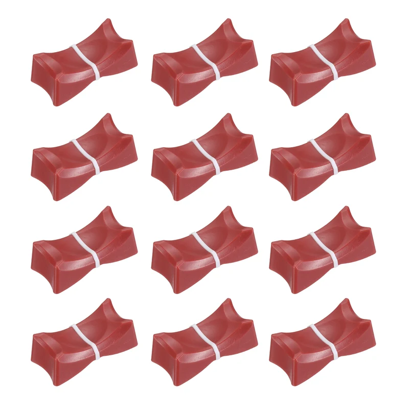 12Pcs Mixer Slider Fader Knobs Potentiometer Caps Fit Hole 1x8mm Red White