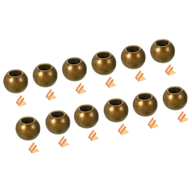 Pull Cord Tassels Window Blind Extender Chain Drop Knobs Ball Pull Ends Bronze, for Curtain Blinds Shades Light Ceiling Fan Pull Switch, Pack of 12