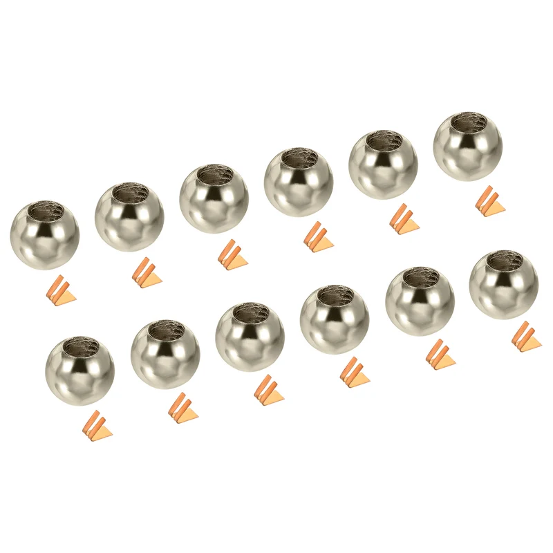 Pull Cord Tassels Window Blind Extender Chain Drop Knobs Ball Pull Ends Silver Tone, for Curtain Blinds Shades Light Ceiling Fan Switch, Pack of 12