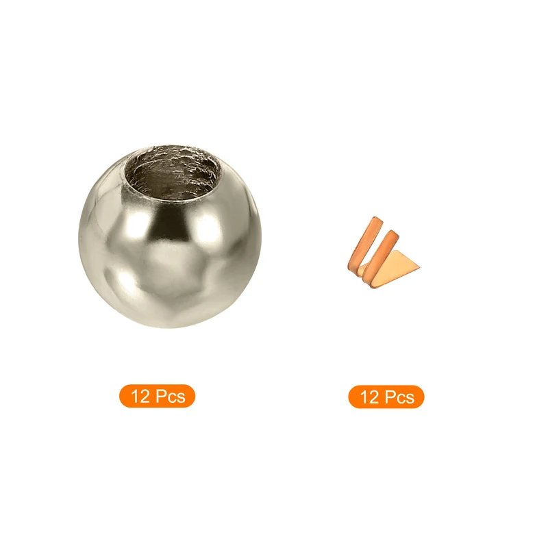 Pull Cord Tassels Window Blind Extender Chain Drop Knobs Ball Pull Ends Silver Tone, for Curtain Blinds Shades Light Ceiling Fan Switch, Pack of 12