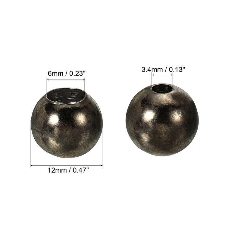 Pull Cord Tassels Window Blind Extender Chain Drop Knobs Ball Pull Ends Black, for Curtain Blinds Shades Light Ceiling Fan Pull Switch, Pack of 8