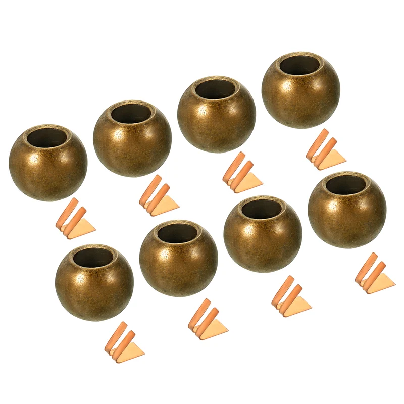 Pull Cord Tassels Window Blind Extender Chain Drop Knobs Ball Pull Ends Bronze, for Curtain Blinds Shades Light Ceiling Fan Pull Switch, Pack of 8