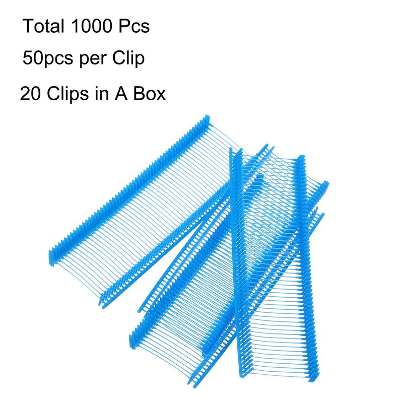 1000pcs 25mm Tagging Fasteners Clothing Tag Barbs Attachments Price Tag Sky Blue