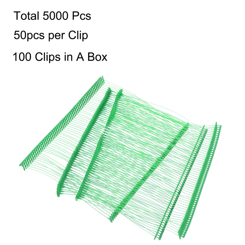 75mm Tag Pins Tagging Barbs Fasteners Tag Attachments for Clothes 5000pcs, Green