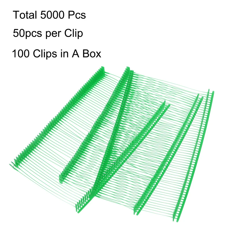 50mm Tag Pins Tagging Barbs Fasteners Tag Attachments for Clothes 5000pcs, Green
