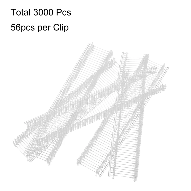 3000pcs 12mm Tag Pins Tagging Barbs Fasteners Tag Attachments for Clothes Clear