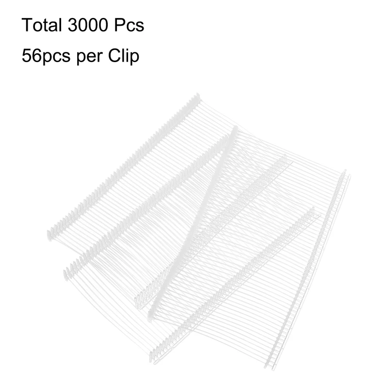 3000pcs 50mm Tag Pins Tagging Barbs Fasteners Tag Attachments for Clothes Clear