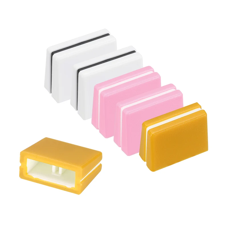 6Pcs Mixer Slider Fader Caps Universal Fader Knobs, Pink/Yellow