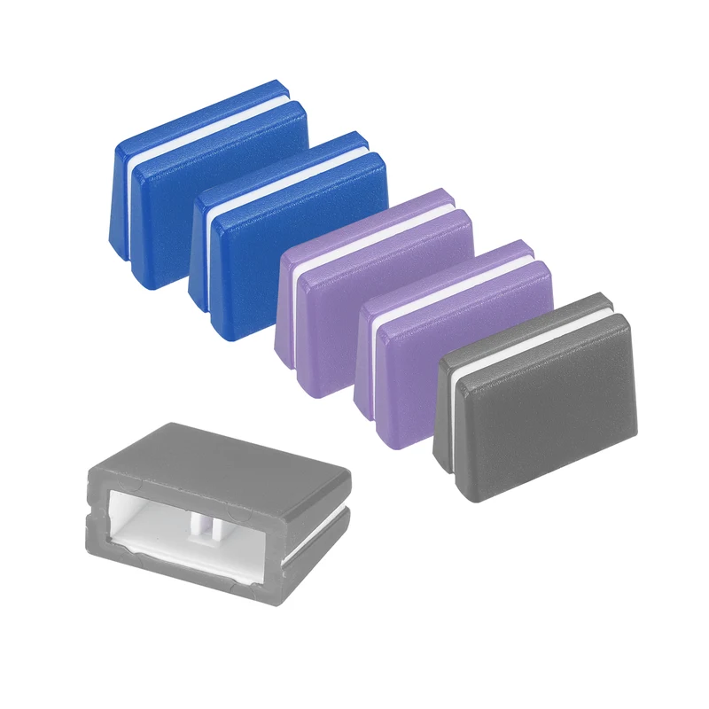 6Pcs Mixer Slider Fader Caps Universal Fader Knobs, Purple/Blue