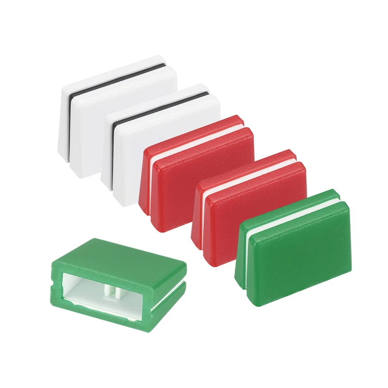 6Pcs Mixer Slider Fader Caps Universal Fader Knobs, Green/Red