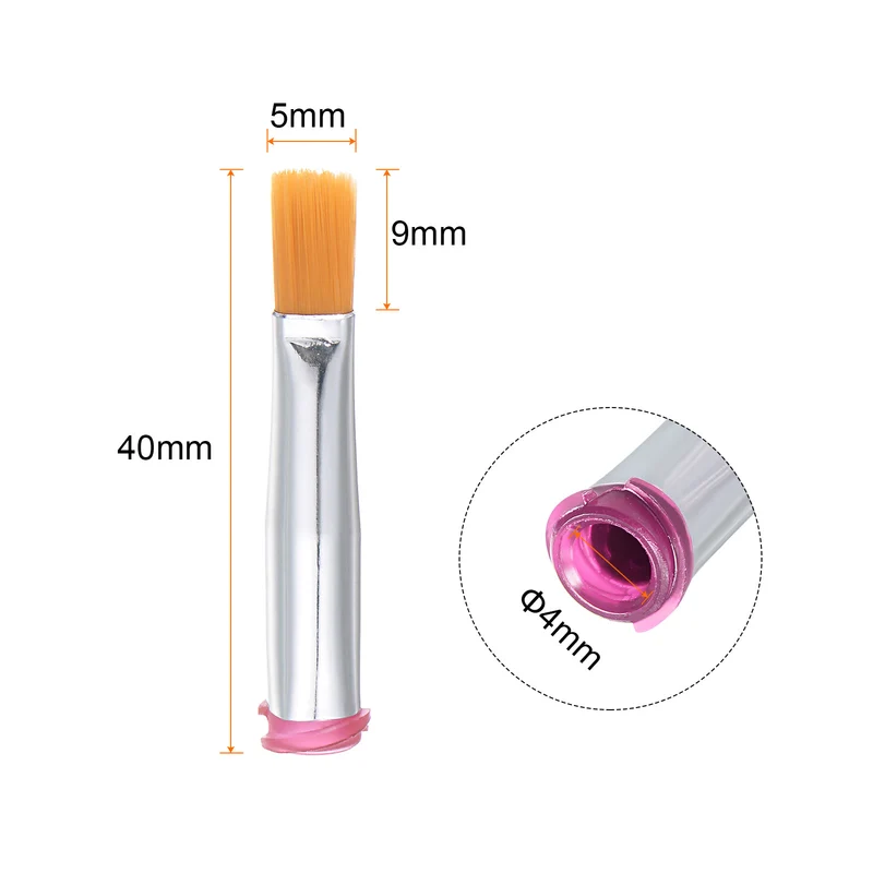 25G Brush Dispensing Tip 5mm Flat Needle Brush Tip 4mm ID for Dispensing Glue
