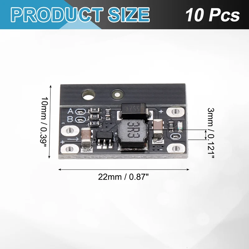10Pcs 3.7V to 12V 1A Boost Converter Voltage Regulator Adjustable