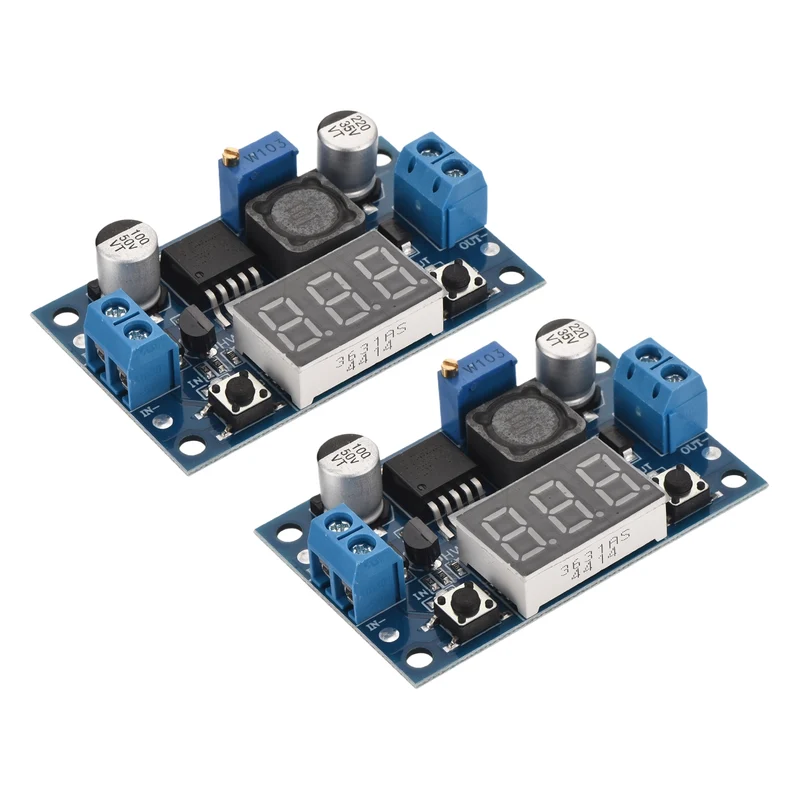 Buck Converter Module LM 2596 with LED Blue 4-40V to 1.25-37V 2 Pcs