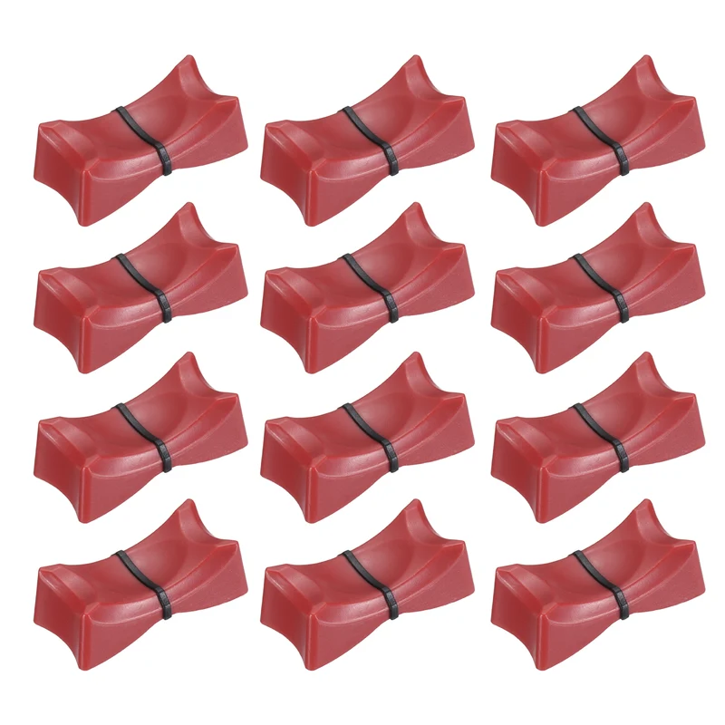 12Pcs Mixer Slider Fader Knobs Potentiometer Caps Fit Hole 1x8mm Red Black