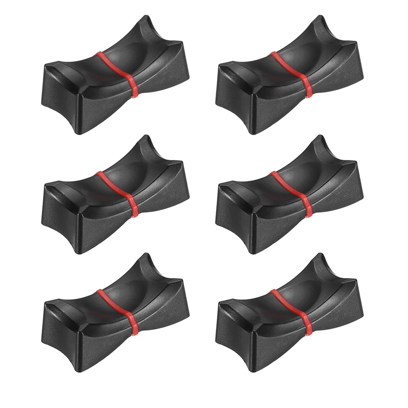 6Pcs Mixer Slider Fader Knobs Potentiometer Cap Fit Hole 1x8mm Black Red