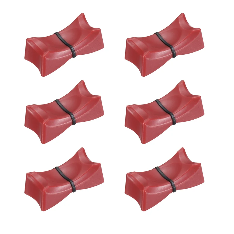 6Pcs Mixer Slider Fader Knobs Potentiometer Caps Fit Hole 1x8mm Red Black