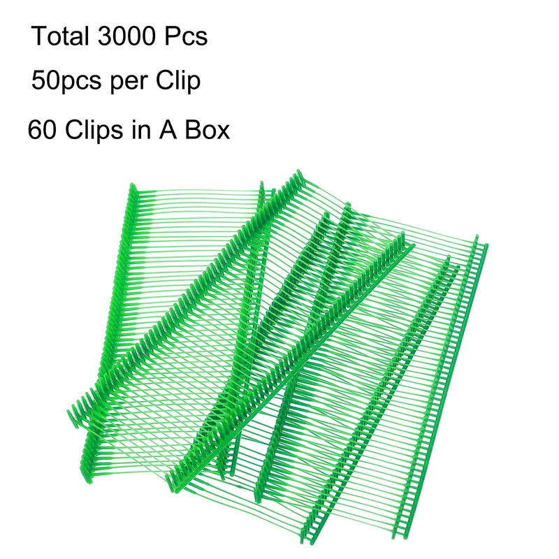 3000pcs 35mm Tagging Fasteners Clothing Tag Barbs Attachments Price Tags Green
