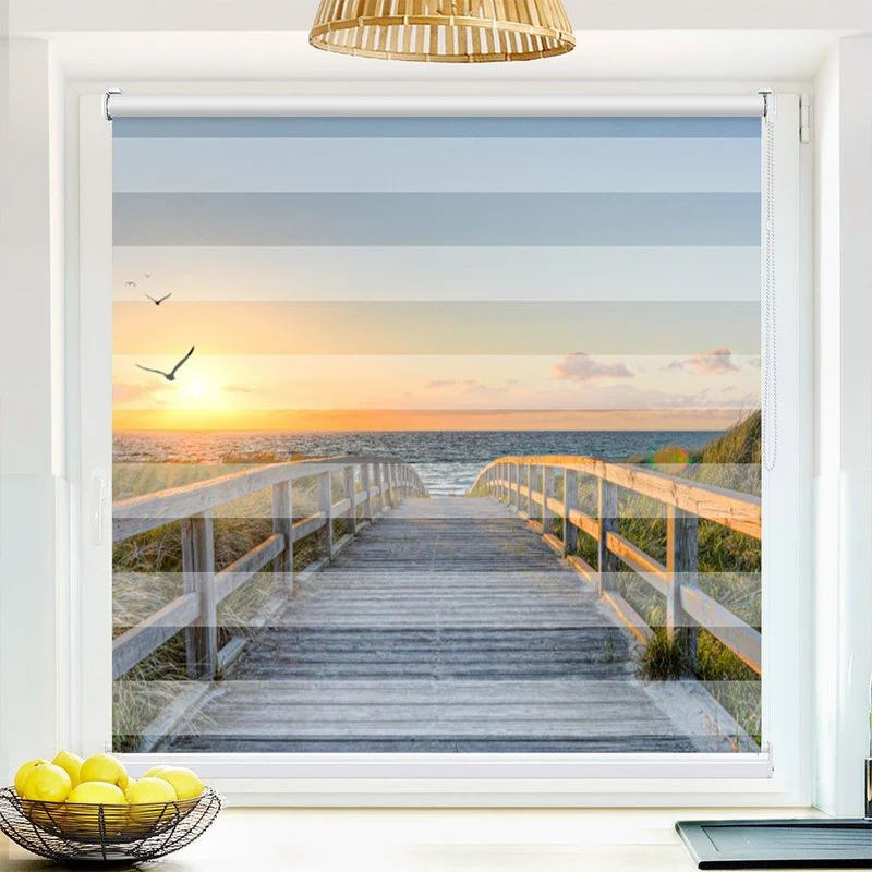 Klemmfix Doppelrollo "Usedom Strand" | Klemm Doppelrollo