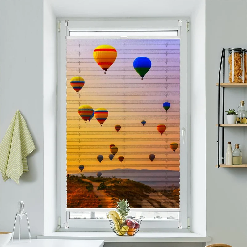 Wabenplissee Motiv "Heisluftballons"
