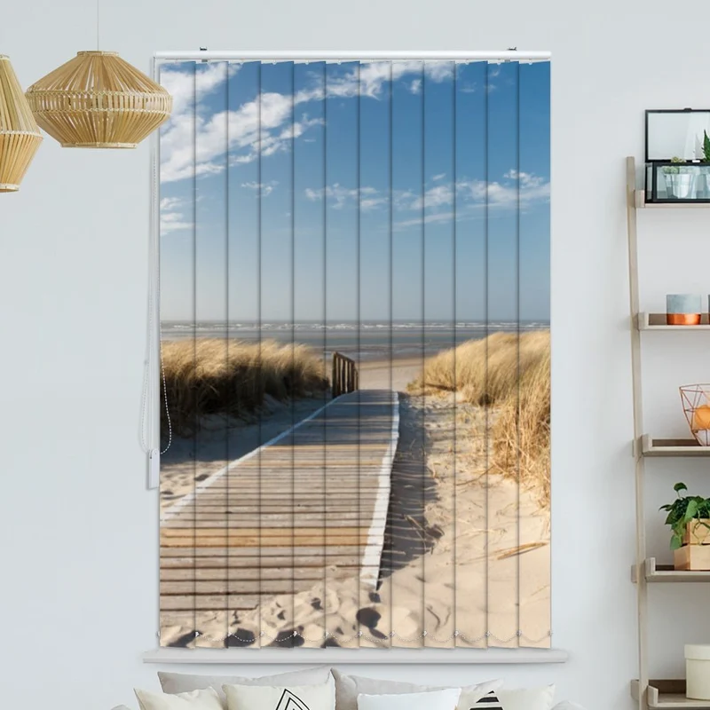 Lamellenvorhang Motiv "Langeoog Meer Strand"