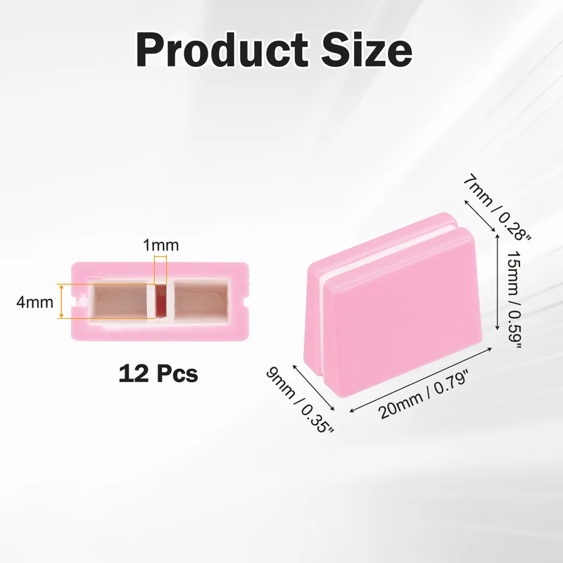 6Pcs Mixer Slider Fader Caps Universal Fader Knobs, Pink