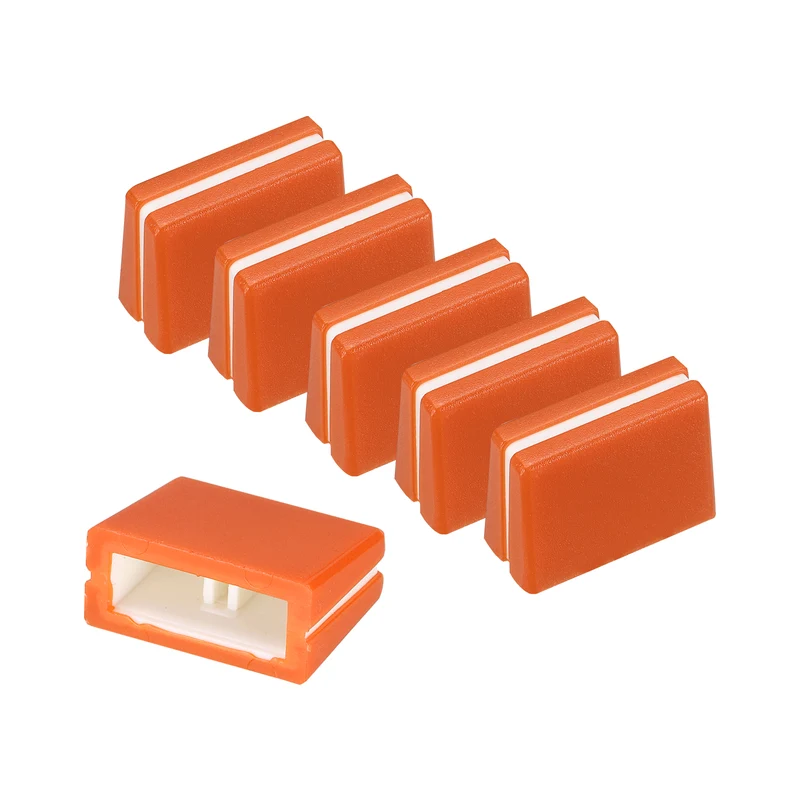 6Pcs Mixer Slider Fader Caps Universal Fader Knobs, Orange