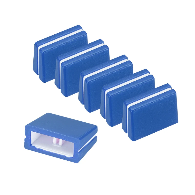 6Pcs Mixer Slider Fader Caps Universal Fader Knobs, Blue