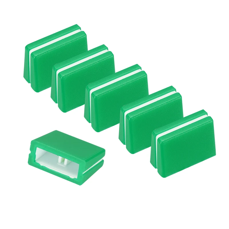6Pcs Mixer Slider Fader Caps Universal Fader Knobs, Green/White