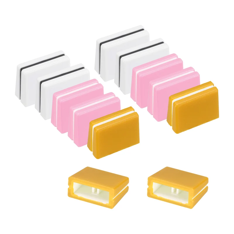 12Pcs Mixer Slider Fader Caps Universal Fader Knobs, Pink/Yellow