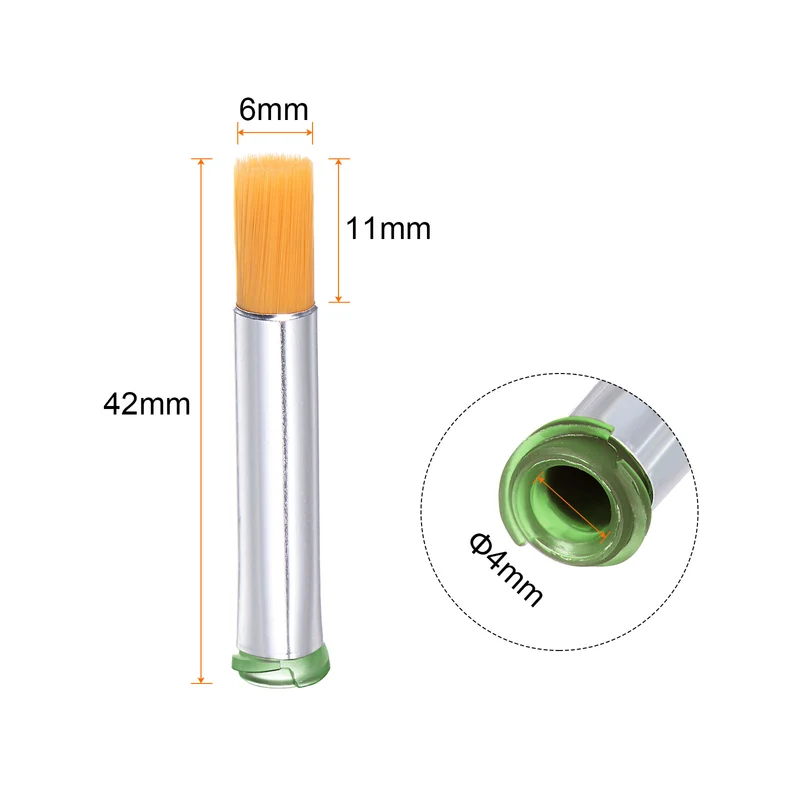 14G Brush Dispensing Tip 4mm Round Needle Brush Tip 6mm ID for Dispensing Glue