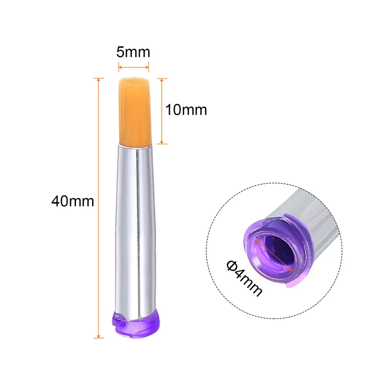 21G Brush Dispensing Tip 4mm Round Needle Brush Tip 5mm ID for Dispensing Glue