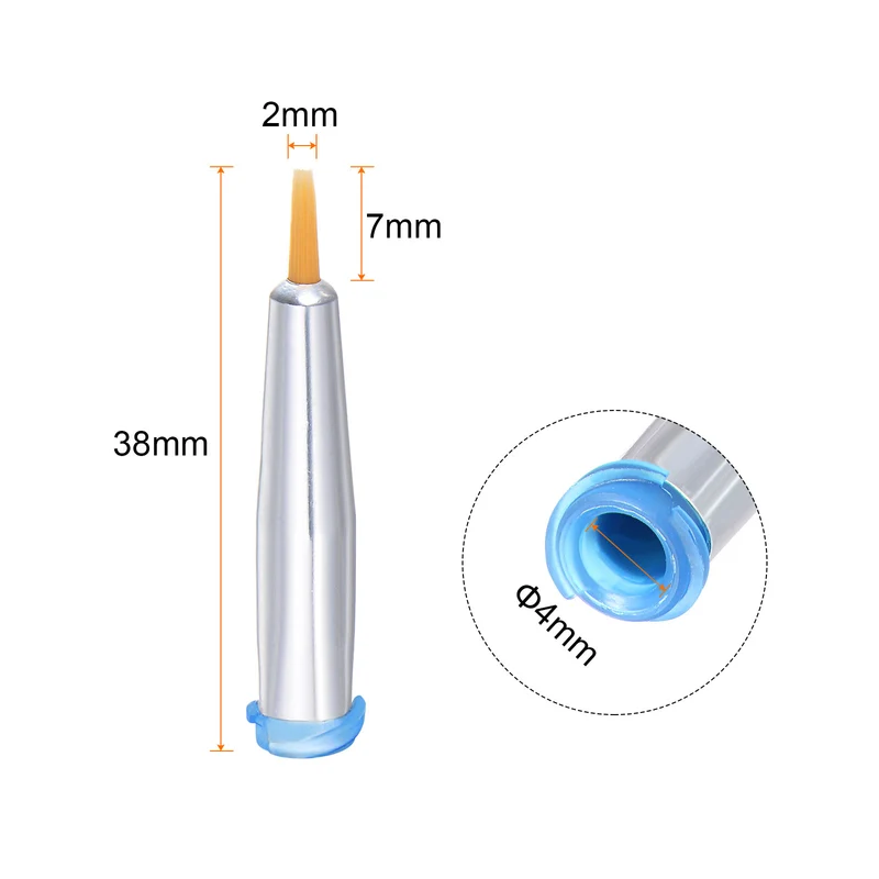 22G Brush Dispensing Tip 4mm Round Needle Brush Tip 2mm ID for Dispensing Glue