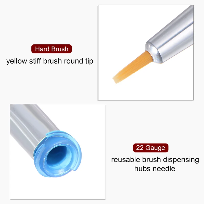 22G Brush Dispensing Tip 4mm Round Needle Brush Tip 2mm ID for Dispensing Glue