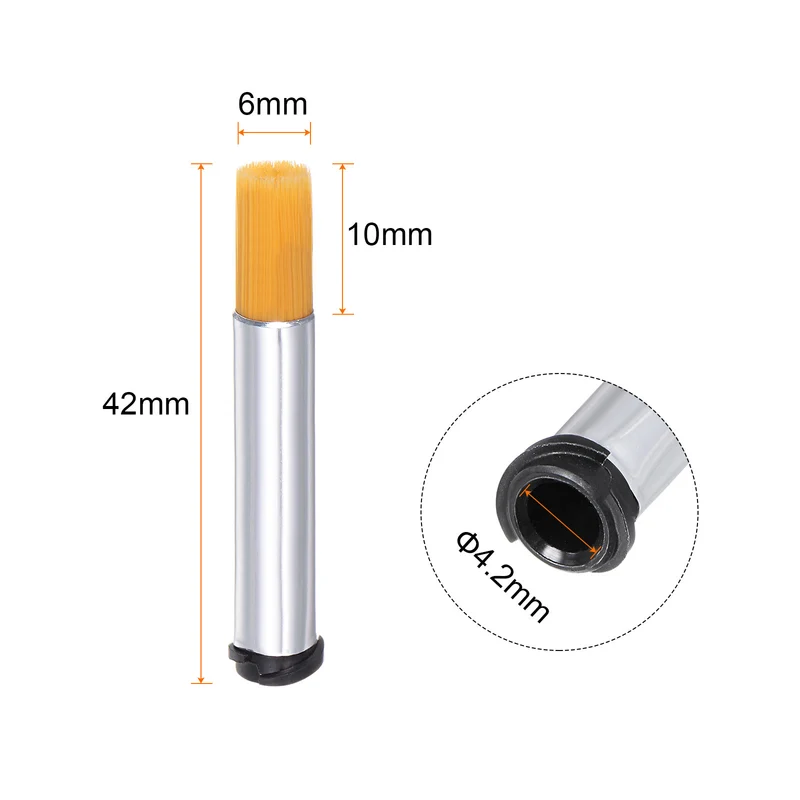 16G Brush Dispensing Tip 6mm Round Needle Brush Tip 4.2mm ID for Dispensing Glue